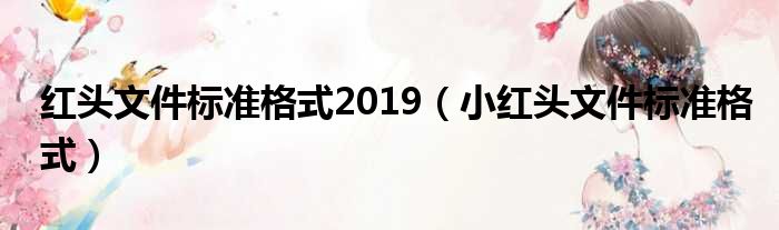 红头文件标准格式2019（小红头文件标准格式）