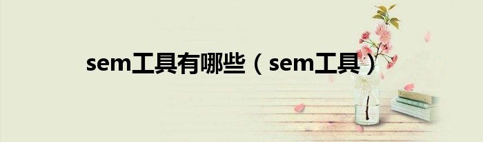  sem工具有哪些（sem工具）