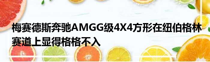 梅赛德斯奔驰AMGG级4X4方形在纽伯格林赛道上显得格格不入