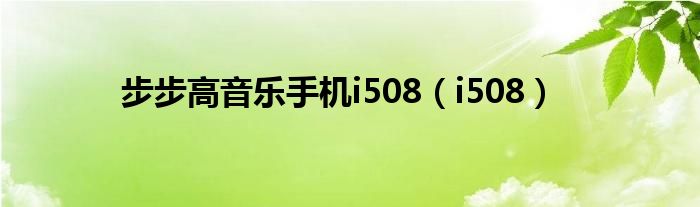  步步高音乐手机i508（i508）