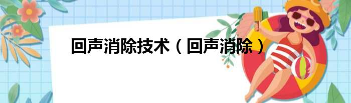 回声消除技术（回声消除）