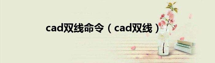  cad双线命令（cad双线）