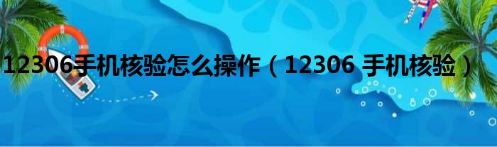 12306手机核验怎么操作（12306 手机核验）