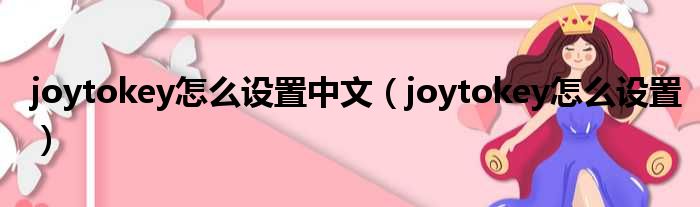 joytokey怎么设置中文（joytokey怎么设置）