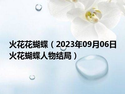 火花花蝴蝶（2023年09月06日火花蝴蝶人物结局）