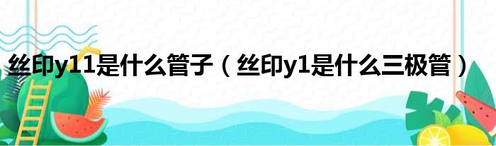 丝印y11是什么管子（丝印y1是什么三极管）