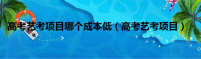 高考艺考项目哪个成本低（高考艺考项目）