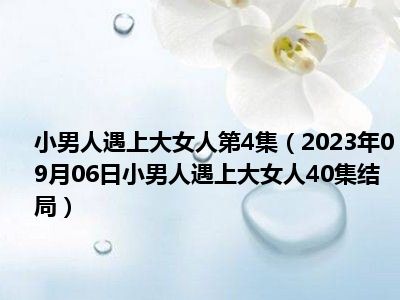 小男人遇上大女人第4集（2023年09月06日小男人遇上大女人40集结局）