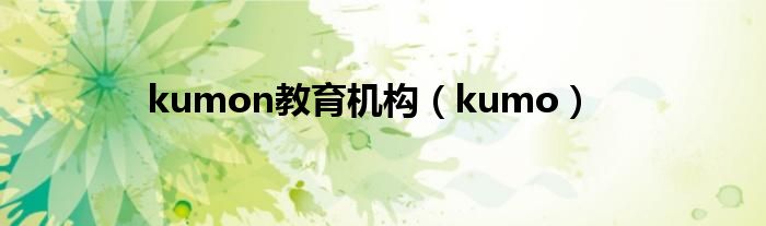  kumon教育机构（kumo）