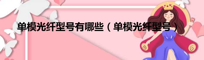 单模光纤型号有哪些（单模光纤型号）