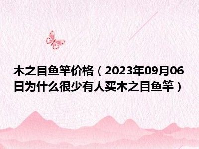 木之目鱼竿价格（2023年09月06日为什么很少有人买木之目鱼竿）