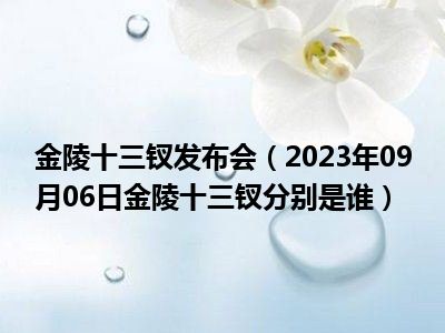 金陵十三钗发布会（2023年09月06日金陵十三钗分别是谁）