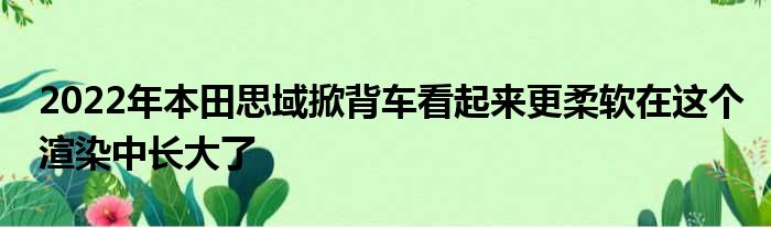 2022年本田思域掀背车看起来更柔软在这个渲染中长大了