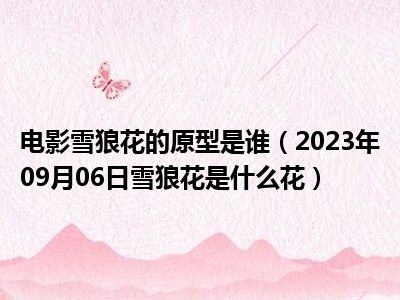 电影雪狼花的原型是谁（2023年09月06日雪狼花是什么花）