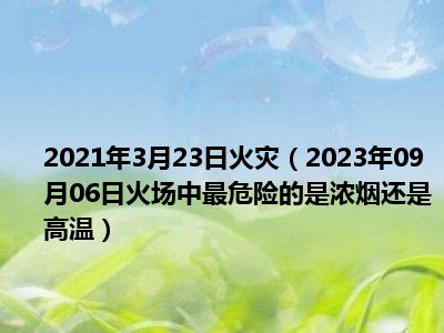 2021年3月23日火灾（2023年09月06日火场中最危险的是浓烟还是高温）