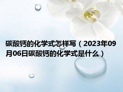 碳酸钙的化学式怎样写（2023年09月06日碳酸钙的化学式是什么）