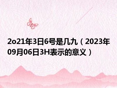 2o21年3日6号是几九（2023年09月06日3H表示的意义）