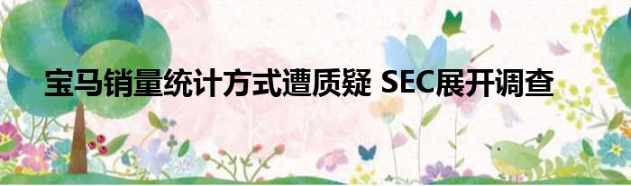 宝马销量统计方式遭质疑 SEC展开调查