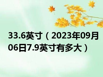 33.6英寸（2023年09月06日7.9英寸有多大）