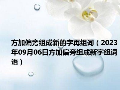 方加偏旁组成新的字再组词（2023年09月06日方加偏旁组成新字组词语）