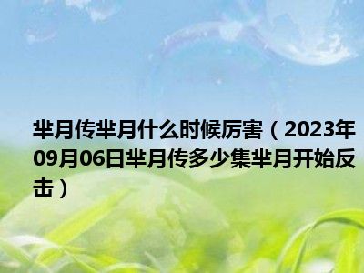 芈月传芈月什么时候厉害（2023年09月06日芈月传多少集芈月开始反击）