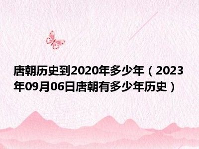 唐朝历史到2020年多少年（2023年09月06日唐朝有多少年历史）