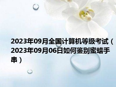 2023年09月全国计算机等级考试（2023年09月06日如何鉴别蜜蜡手串）