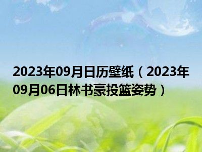 2023年09月日历壁纸（2023年09月06日林书豪投篮姿势）