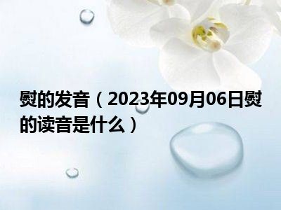 熨的发音（2023年09月06日熨的读音是什么）