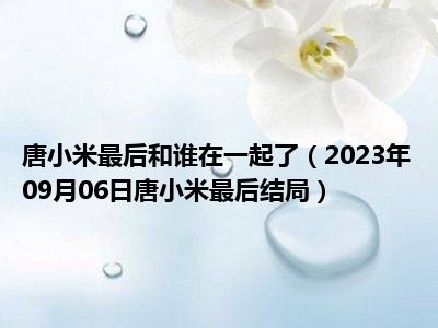 唐小米最后和谁在一起了（2023年09月06日唐小米最后结局）