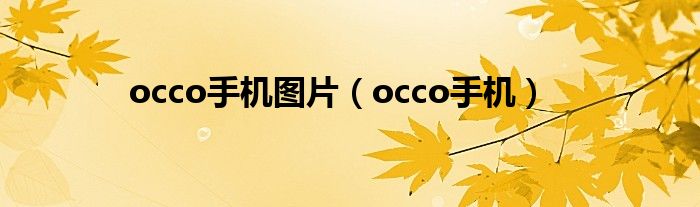  occo手机图片（occo手机）