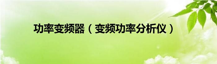  功率变频器（变频功率分析仪）