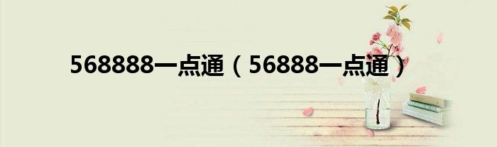  568888一点通（56888一点通）