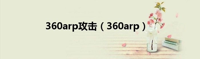  360arp攻击（360arp）