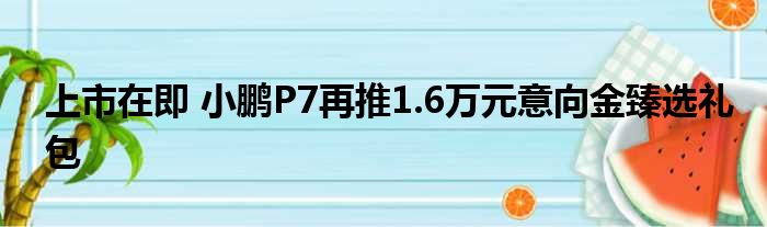 上市在即 小鹏P7再推1.6万元意向金臻选礼包