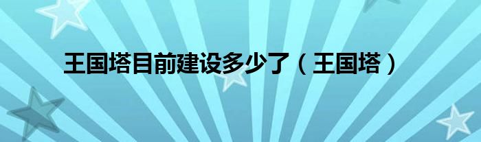  王国塔目前建设多少了（王国塔）