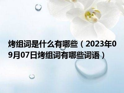 烤组词是什么有哪些（2023年09月07日烤组词有哪些词语）