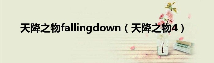  天降之物fallingdown（天降之物4）