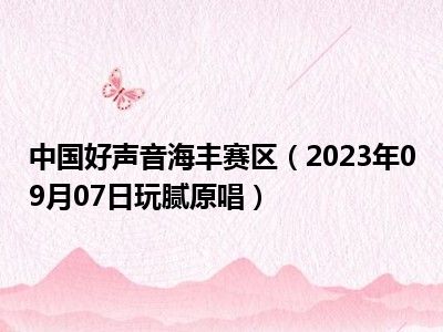 中国好声音海丰赛区（2023年09月07日玩腻原唱）