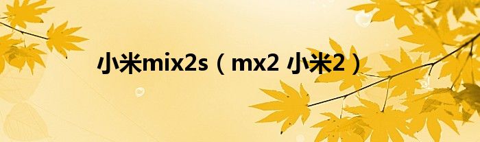  小米mix2s（mx2 小米2）