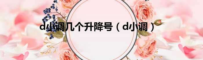 d小调几个升降号（d小调）