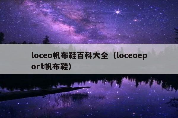 loceo帆布鞋百科大全（loceoeport帆布鞋）