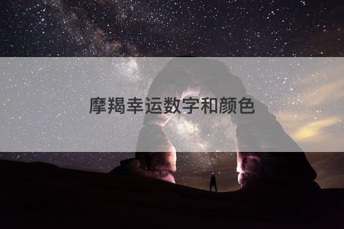 摩羯幸运数字和颜色