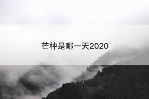 芒种是哪一天2020