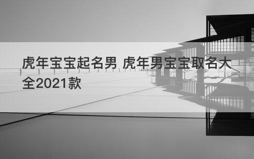 虎年宝宝起名男 虎年男宝宝取名大全2021款