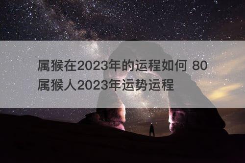 属猴在2023年的运程如何 80属猴人2023年运势运程