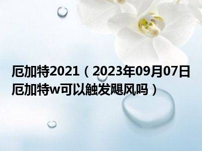 厄加特2021（2023年09月07日厄加特w可以触发飓风吗）