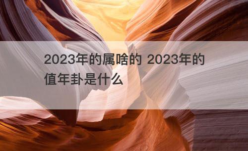 2023年的属啥的 2023年的值年卦是什么