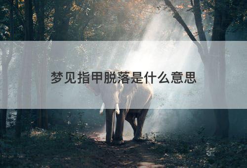 梦见指甲脱落是什么意思