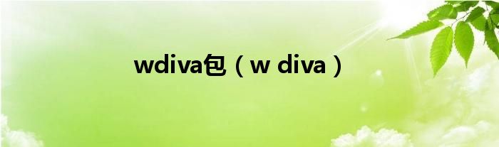  wdiva包（w diva）